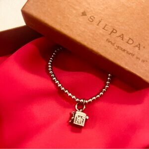 Youth/childs Silpada Silver Bracelet with Prayer box. New with original box
